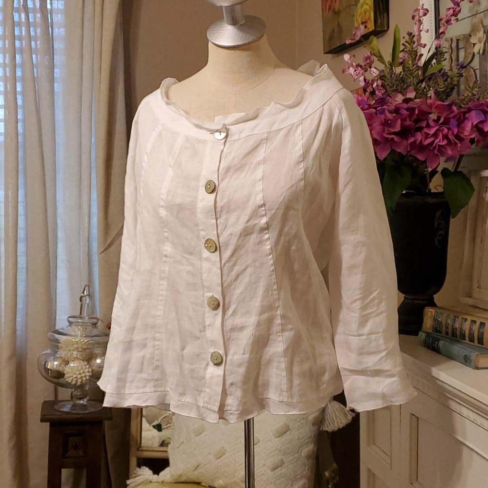 Coldwater Creek white linen